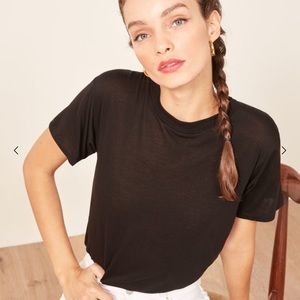 Reformation Joplin Relaxed Tee in Black